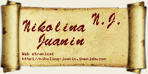 Nikolina Juanin vizit kartica